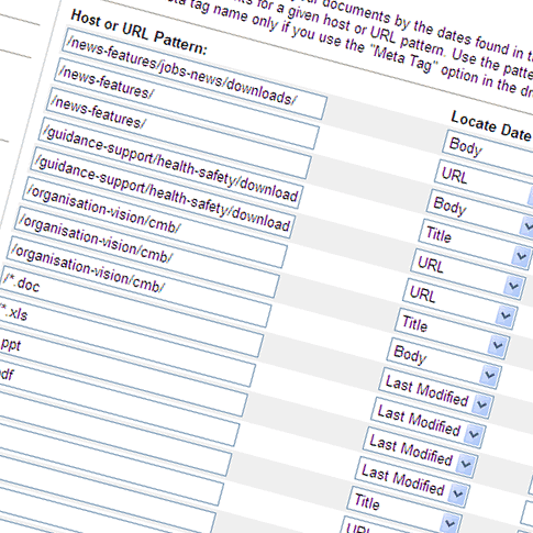 Configuring datestamps