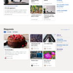 Comms hub template showcasing news, blog posts and news updates.