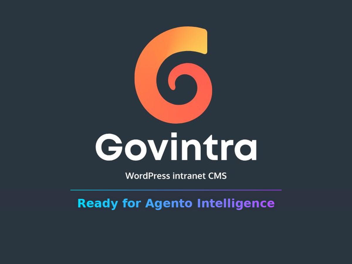Govintra WordPress CMS for intranets. Ready for Agento Intelligence.